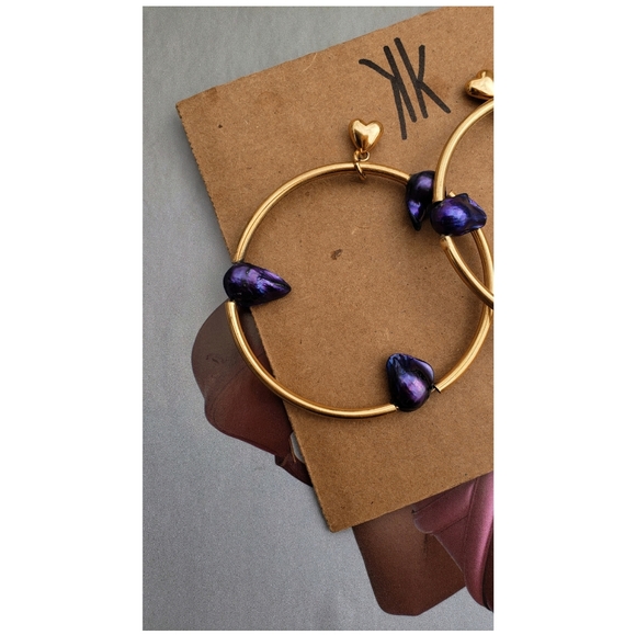 purple pearl earrings ๐ -a-  KAMELEON๐ฆKREATION - Picture 6 of 6